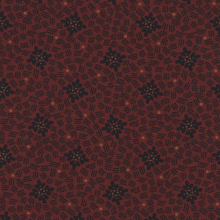 Robert Kaufman Stone Bridge rood zwart werkje