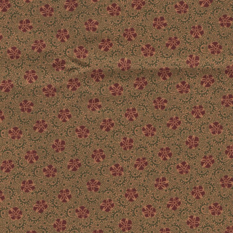 Robert Kaufman Stone Bridge gold rood werkje