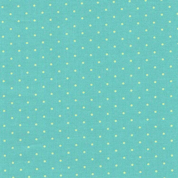 Free Spirit Tula Pink Roar tiny dots turquoise stipje