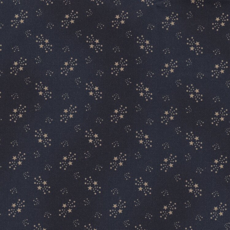 Robert Kaufman Grandpa's Journal navy ecru sterretje