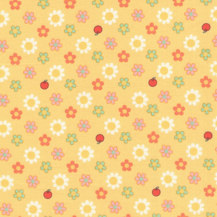 Quiltgate geel bloemetjes