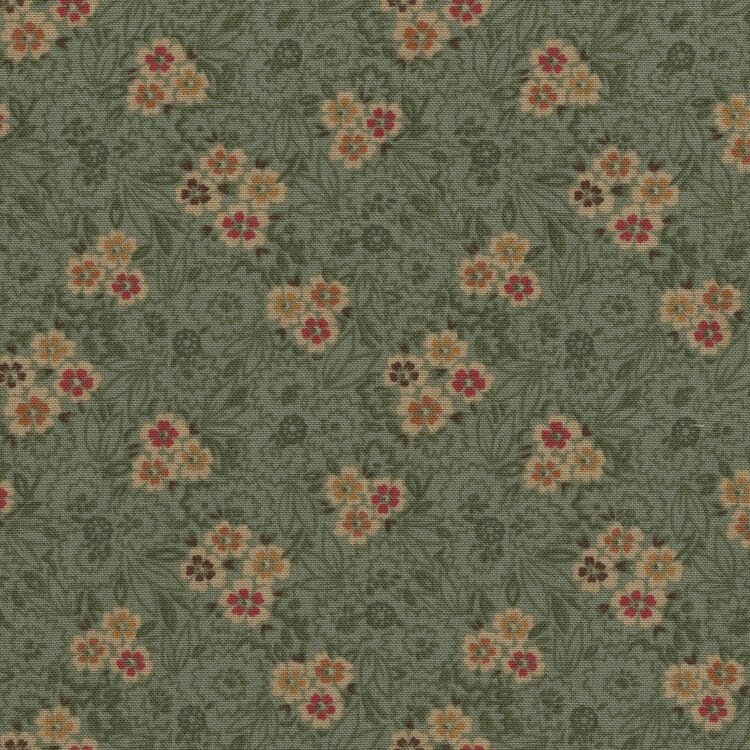 Henry Glass Autumn Farmhouse blauw tan bloemetje