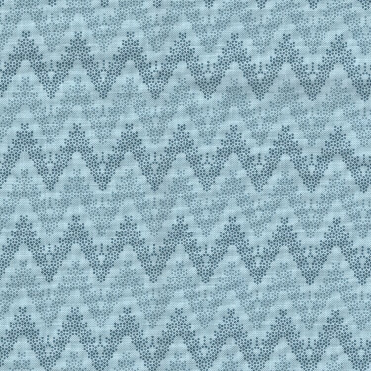 Andover Beach House licht blauw zig zag streepje