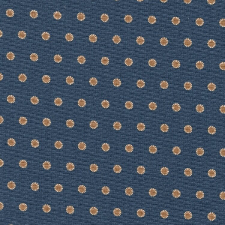 Andover Beach House blauw oker stip