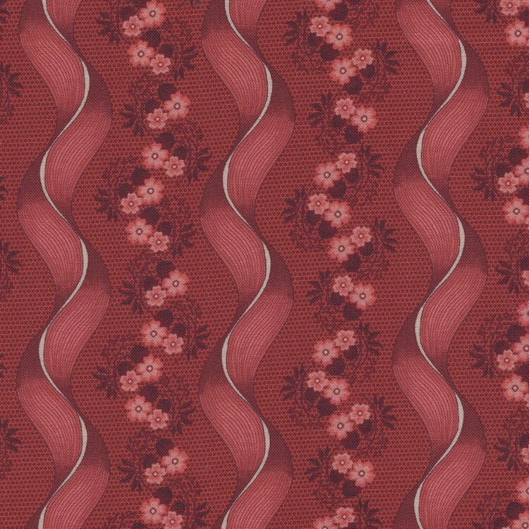 Henry Glass Bucklebury Chintz rood randstof