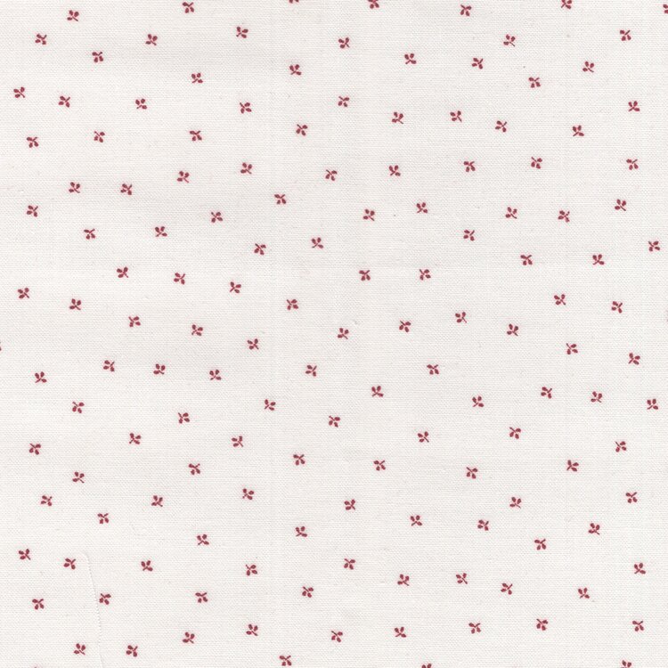 Henry Glass Garnet & Gingham ecru rood werkje