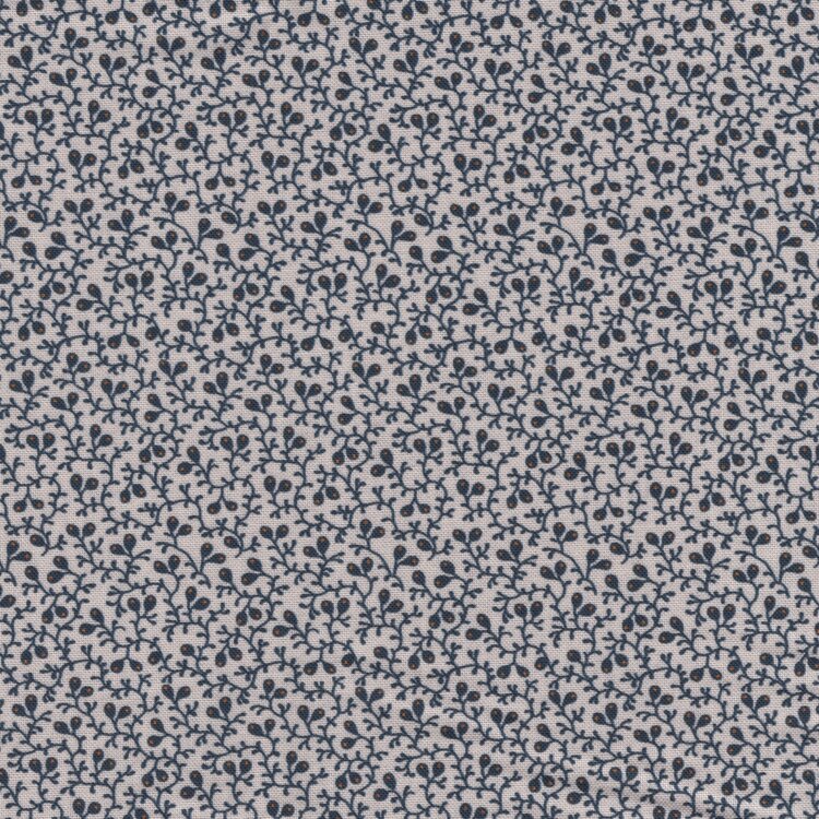 Andover Indigo Cheddar II ecru blauw werkje