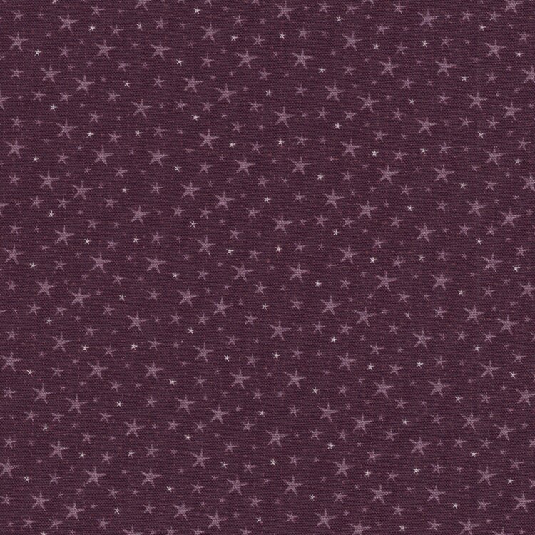 Stof a/s Fun in the Forest paars sterretjes