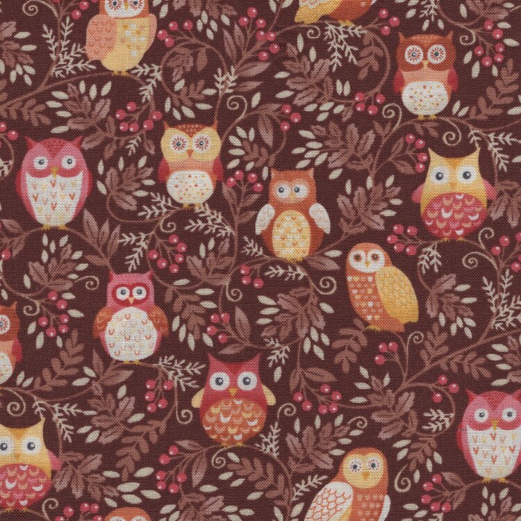 Andover Hello Autumn bruin uiltjes