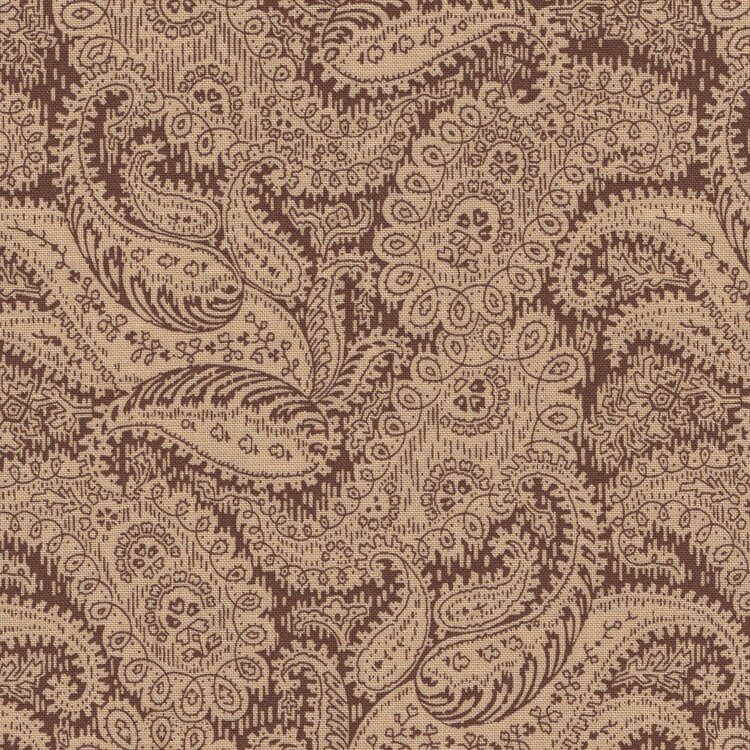 Andover Carolina bruin ecru paisley