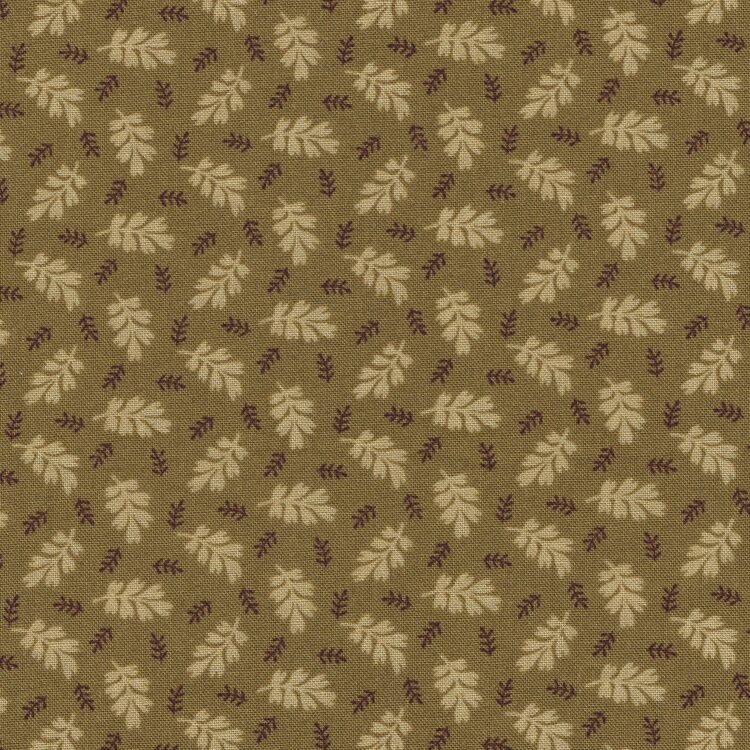 Andover Autumn Woods groen ecru blad