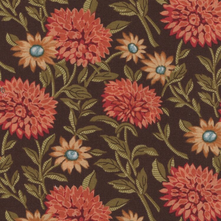 Andover Autumn Woods bruin oranje Dahlia