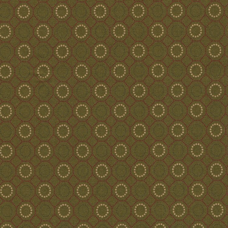 Baubles & Balsam groen ecru cirkeltjes