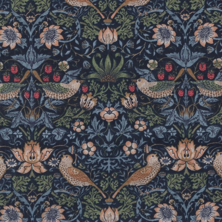 Free Spirit / Morris & co. Kelmscott blauw strawberry thief klein