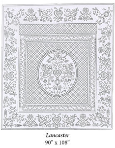 Wholecloth Quilt Top Lancaster Wit