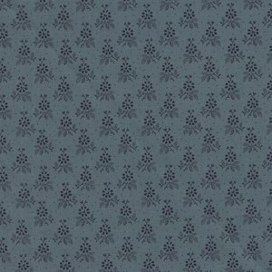 Marcus Fabrics Paula's Compagnions blauw donker minibloemetje