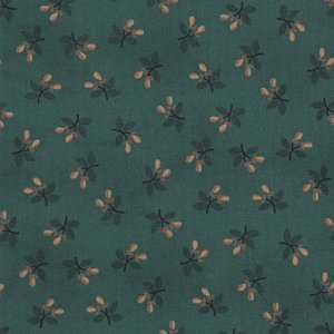 Henri Glass Gratitude & Grace petrolblauw met ecru werkje