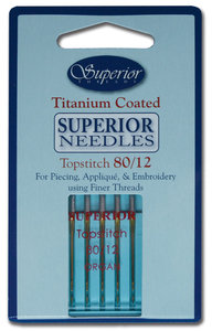 Superior Titanium-Coated Topstitch naalden maat #80/12