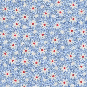 Henri Glass Nana Mae V blauw wit bloemetje