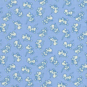 Henri Glass Nana Mae V blauw wit muisje