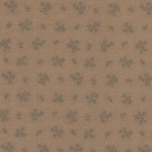 Marcus Fabrics Country Meadow tan blauw bloemetje