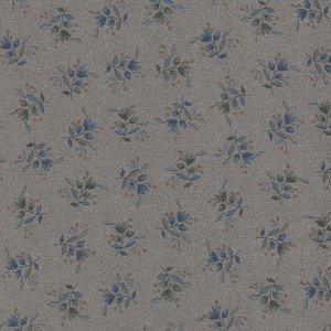 Marcus Fabrics Country Meadow grijsblauw blauw bloemetje