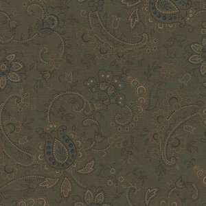 Marcus Fabrics Country Meadow groen gestipt bloemetje
