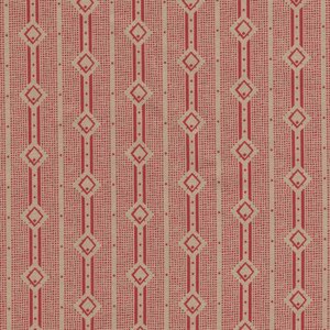 Marcus Fabrics ReproReds ecru rood streepje