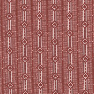 Marcus Fabrics ReproReds rood ecru streepje