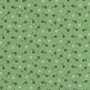 Riley Blake Stitch groen bloemetje