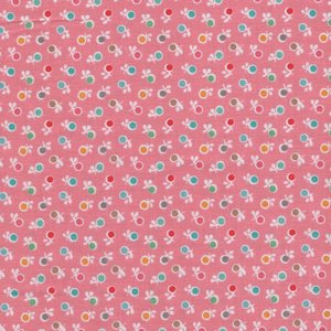 Riley Blake Stitch roze gekleurde bolletjes