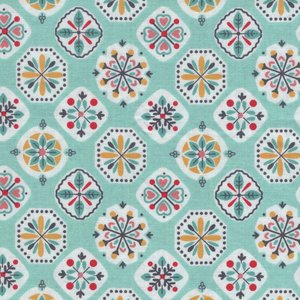 Riley Blake Stitch blauw tegeltjesmotief