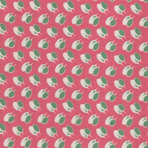 Marcus Fabrics Aunt Grace Sew Charming roze met groen werkje