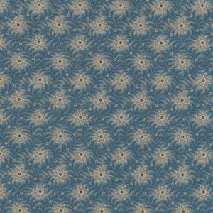 Marcus Fabrics A Return To Elegance middel blauw ecru werkje