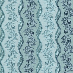 Henry Glass Fabrics Lille, blauw met golvende streep