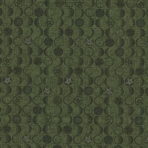 Henry Glass Fabrics Time Well Spent groen bolletje 