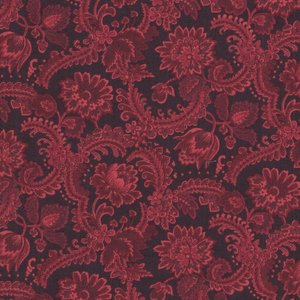 Henry Glass Fabrics Right as Rain rood antieke bloem