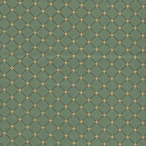 Henry Glass Fabrics Right as Rain  blauwgroen trellis