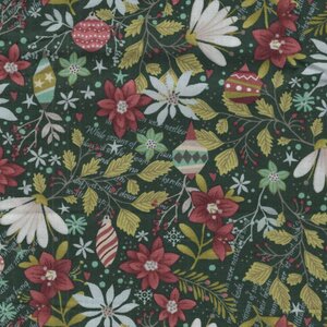 Henry Glass Countdown to Christmas groen bloemetjes