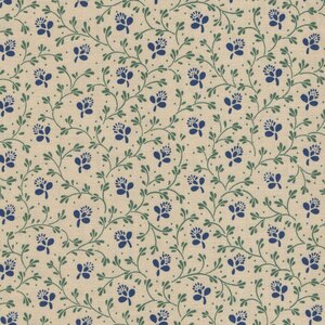 Marcus Vintage Charm ecru groen blauw takje