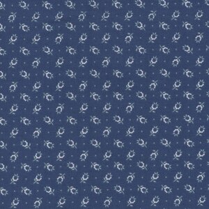 Riley Blake Home Town blauw wit bloemetje