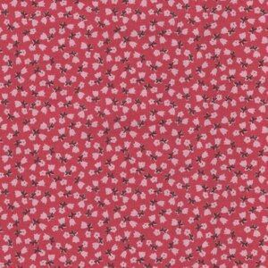 Riley Blake Home Town rozerood wit bloemetje