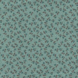 Riley Blake Home Town licht petrol klein bloemetje