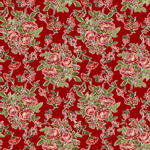 Henry Glass Yeoville rood grote roos