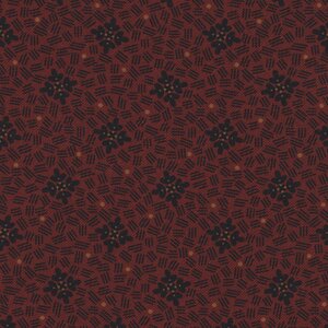 Robert Kaufman Stone Bridge rood zwart werkje