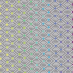 Free Spirit Tula Pink Roar True colors grijs kleurtjes hexagon