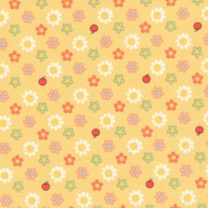 Quiltgate geel bloemetjes