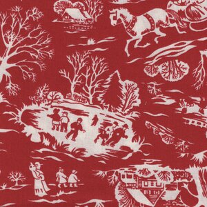 Henry Glass Winter in Snowtown rood winter tafereel