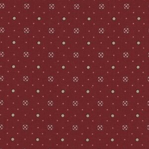 Henry Glass Garnet & Gingham rood bolletjes