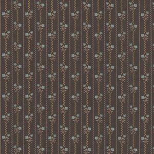 Andover Farmhouse hickory bruin blauw minibloemetje